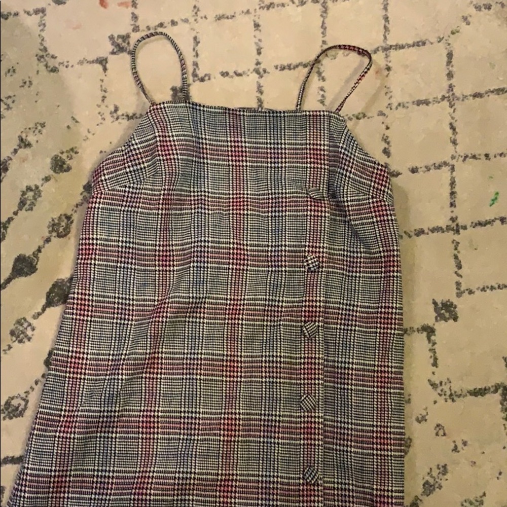 Plaid mini dress tank